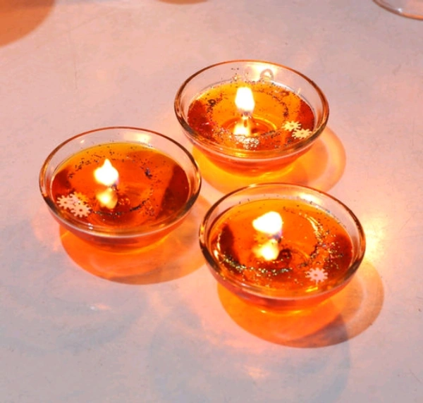 iHandikart Handicrafts Handmade wax Tealight Candles (Smokeless, Set of 6) - Orange, Wax, Pack of 6